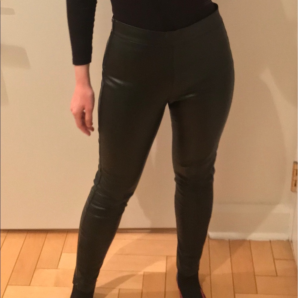 Faux leather pants, Sz XS